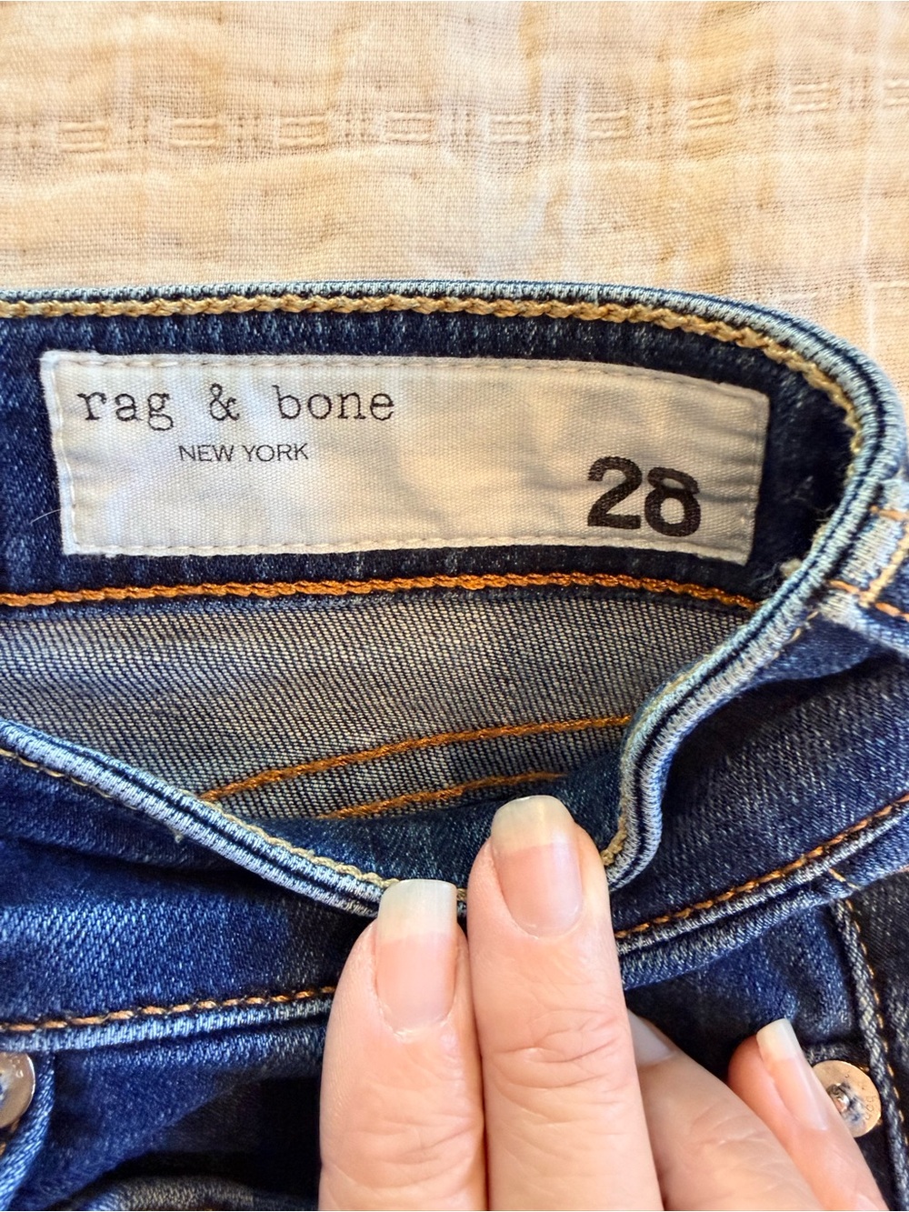 rag & bone Nina High Rise Bootcut Blue Jeans - Picture 10 of 12